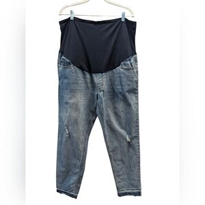 Time & Tru Maternity Distressed Ankle Jeans Size 20 XXL